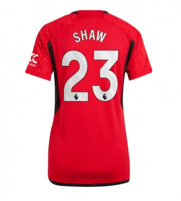 Maillot de foot Manchester United Luke Shaw #23 Domicile Femmes 2023-24 Manches Courte